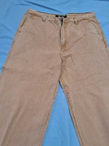 CRASCO RELAXED FIT TAN JEANS