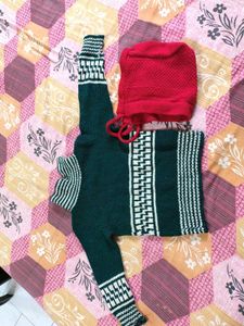 Kids Sweater &amp; Maroon Cap