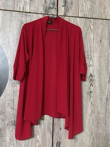 Red Open Front Cardigan(Patiyala with shrug)