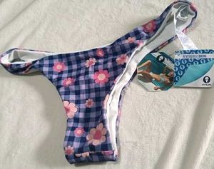 Floral Checkered Bikini Bottom