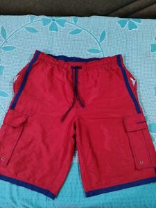 Red & Blue Swim Trunks