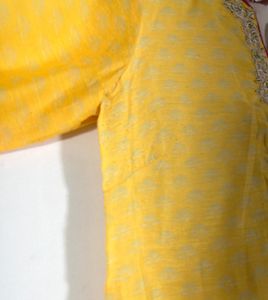Biba Yellow Kurta Sets (Women)