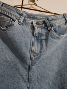 Here &amp;Now Wide Leg Open Jeans