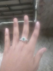 Emerald &amp; Silver Ring