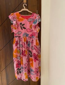 Pink Western MIDI Frock For Women