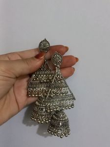 Oxide Long Jhumka Earrings Women