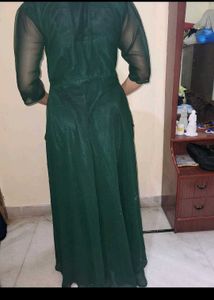 Elegant Green Ethnic Gown part xl georgette
