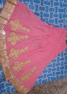 Pink &amp; Gold Lehenga Choli