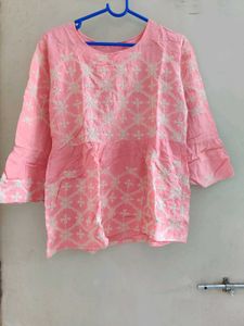 Pink Embroidered Top
