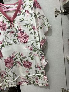 Floral Print Top ,top Part Of Night Wear