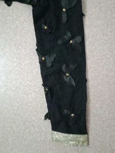 Black Floral Embellished Dress