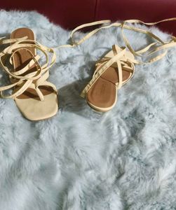 Elegant Ankle-Tie Heeled Sandals