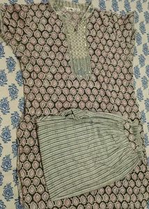 Cotton Suit Set without Dupatta