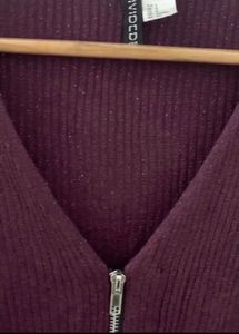 H&amp;M Purple Shimmer Top