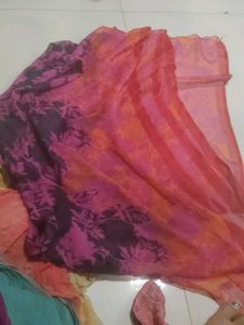 Floral Chiffon Saree