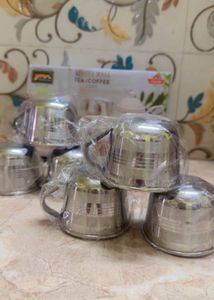 steel tea coffee cup set
