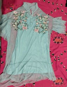 Vero ModaVero Moda Sterling Blue Embroidered Tunic