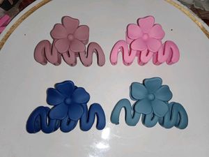 Floral Hair Claw Clips - 3 Pack