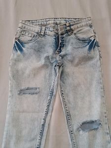 Ripped Light Wash Jeans