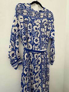 Blue &amp; White Floral Dress