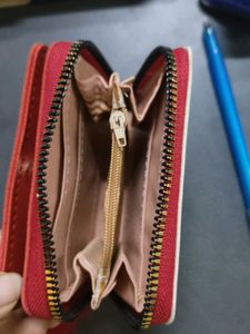 Strawberry Printed Red Wallet