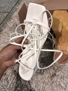 White Strappy Heels