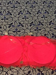 Red Lace Strapless Bra