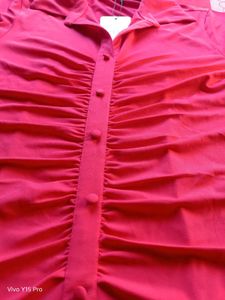 Chic Red Shirt Dress