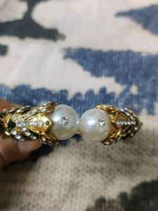 Pearl &amp; Rhinestone Bangle