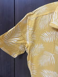 Yellow Leaf Print Shirt