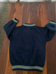 Navy Zip-Up Bomber Jacket