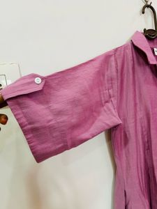 Pink Button-Down Dress