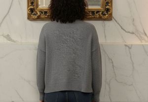 Gray Knit Pullover Sweater