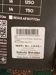 Brand New Set Of Steel Handi