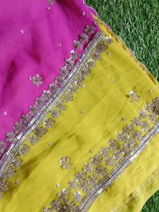 Full Work Saree Without Blouse