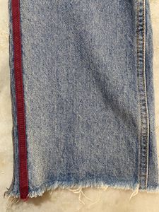 Light Blue High Waist Jeans With Strips
