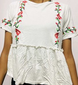 White Patchwork Top