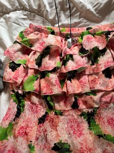Floral Ruffled Blouse.