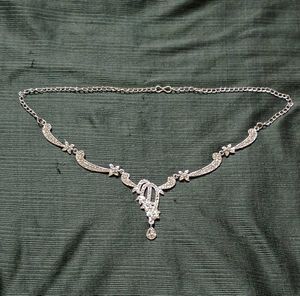 Necklace 🧣 Earring Silver Stone