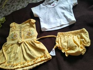 Cute Baby Girl Outfit Set Mango colour