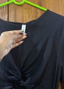 Black Long Sleeve Cutout Dress