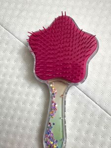 Star Shaped Butterfly Glitter Hair Brush