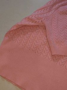 Pink Knit V-Neck Top / thrift