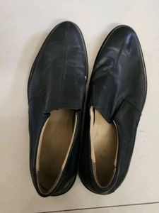 Black Leather Loafers - Size 11