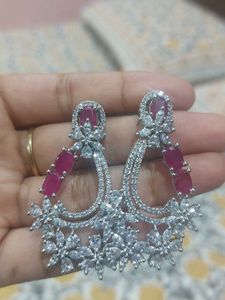 Elegant Ruby Drop Earrings
