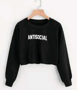 Black 'Antisocial' Sweatshirt