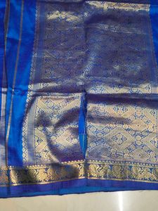 Blue Pure Kanchi Pattu Saree 💙