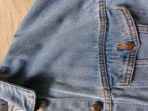 Ribbed Oversized Denim Jacket