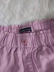 Lavender High-Waisted Shorts