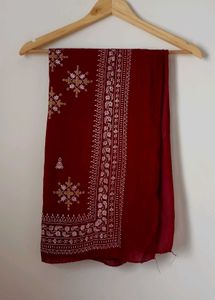Maroon Printed Salwar Kameez